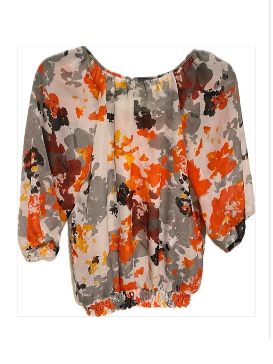 The Limited Tops - The Limited Sheer Colorful Blouse